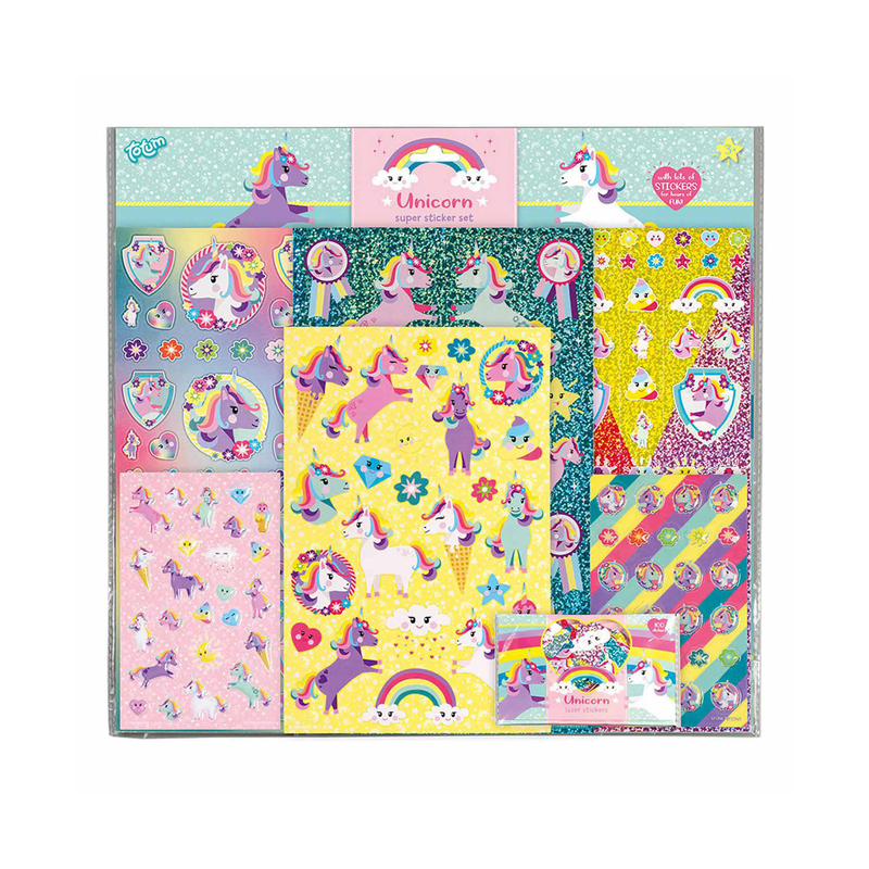 Super sticker set - unicorn, , medium-null