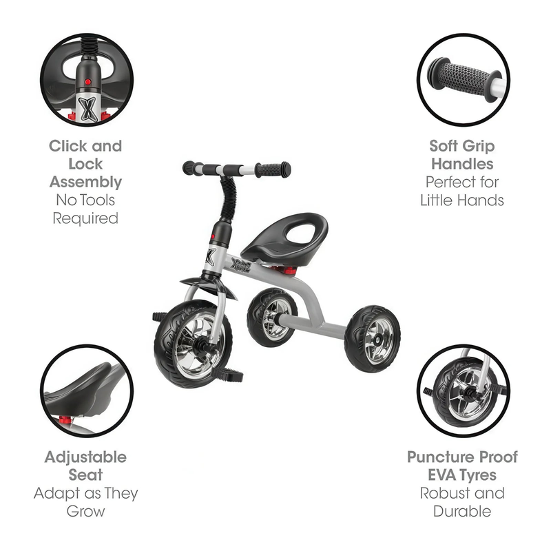 Xootz trike beginner tricycle - silver-null