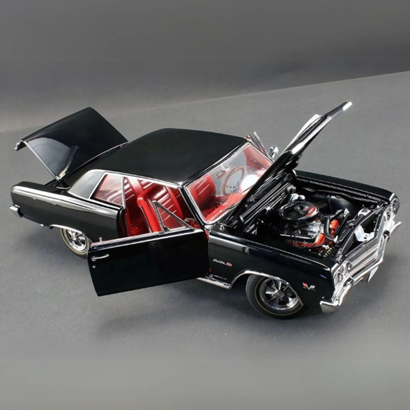 Product image: Acme diecast 1/18 1965 chevrolet malibu z16, black with red interior, , medium-null