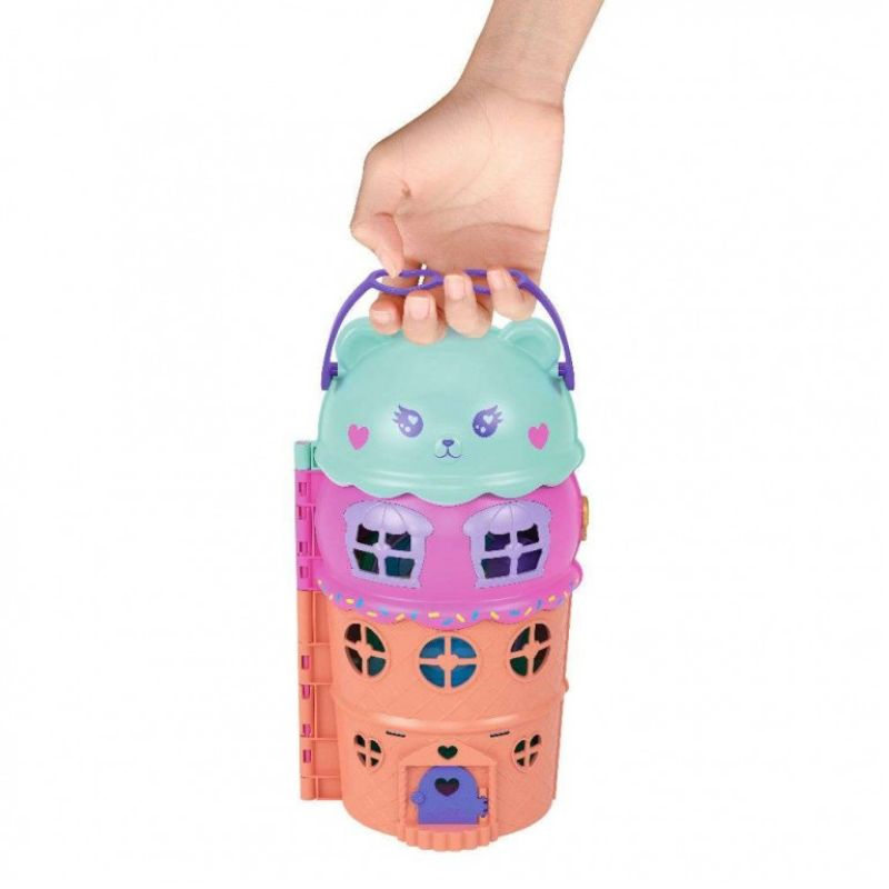 Polly pocket mini - gelato house playset jft91, , medium-null