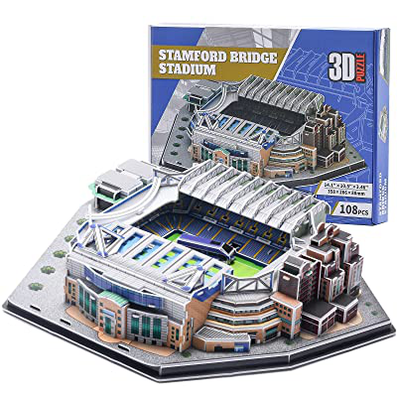 3d puzzle stamford bridge stadium - chelsea 108pcs, , medium-null