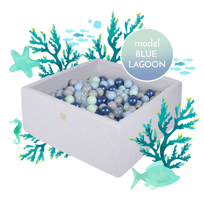 Meowbaby® ball pit model blue lagoon- complete set with 300 balls!, , medium-null