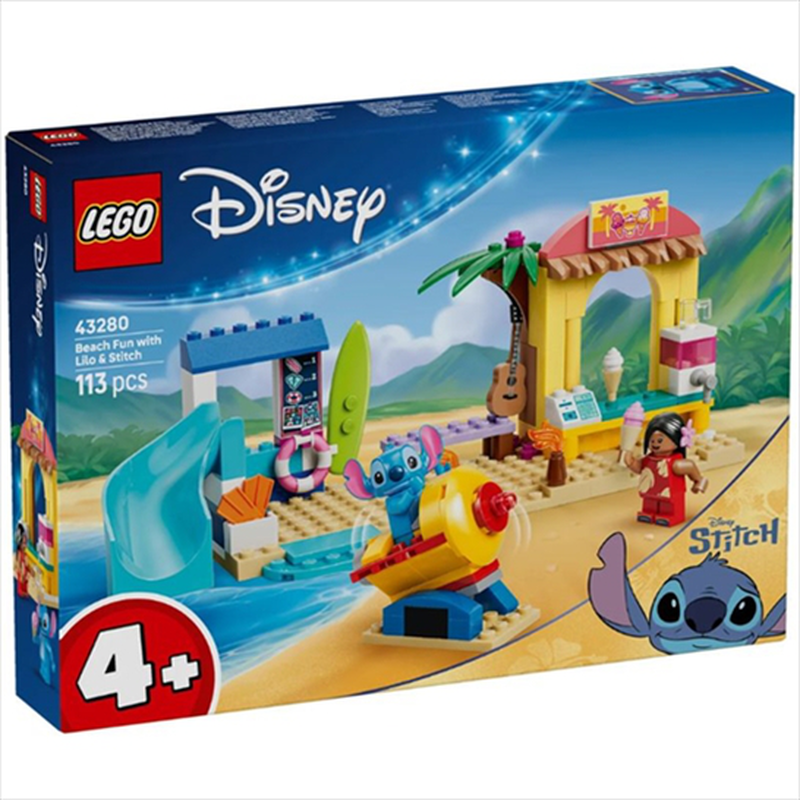 Lego 43280 disney - beach fun with lilo  stitch, , medium-null