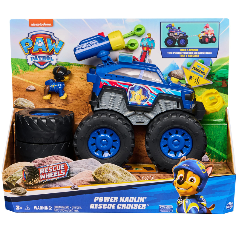 Paw patrol rescue wheels chase's power haulin' cruiser, , medium-null