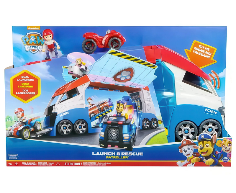 Paw patrol launch'n rescue paw patroller team vehicle, , medium-null