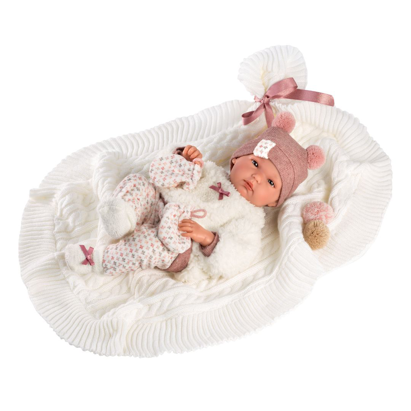Llorens bimba with blanket con toquilla doll 35cm 63576, , medium-null