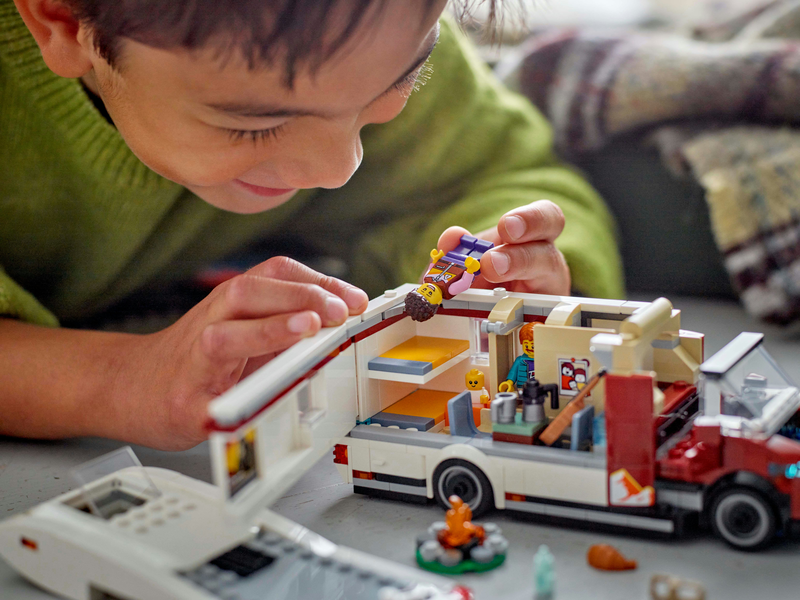 Lego city holiday adventure camper van 60454 for ages 6+ 385pcs, , medium-null