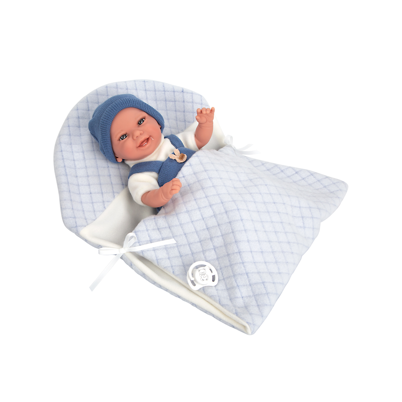 Babyto elegance doll in blue with blanket, , medium-null