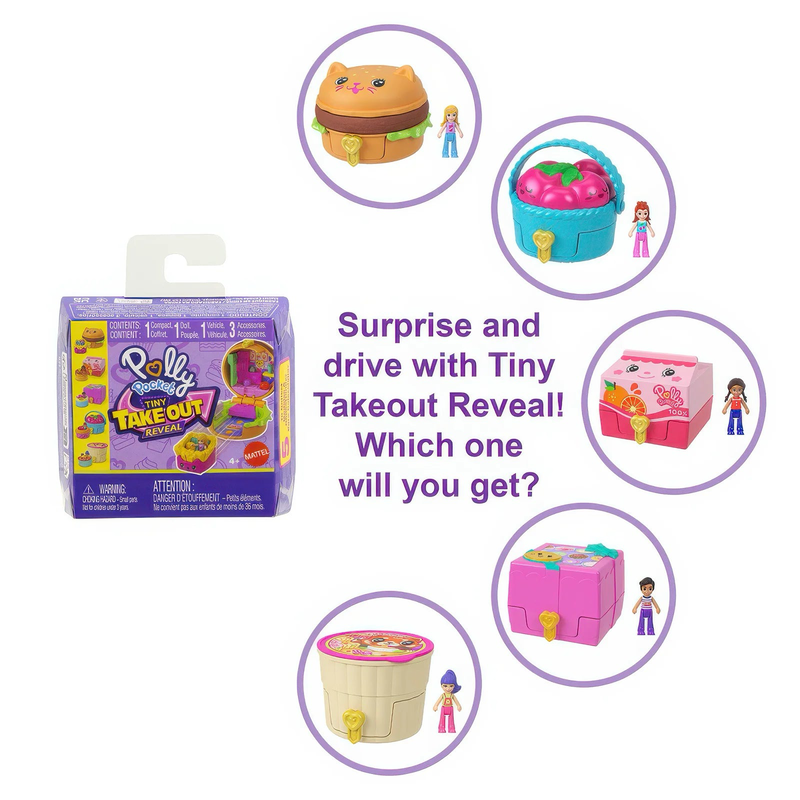 Product image: Polly pocket - tiny take out reveals assorted, , medium-null