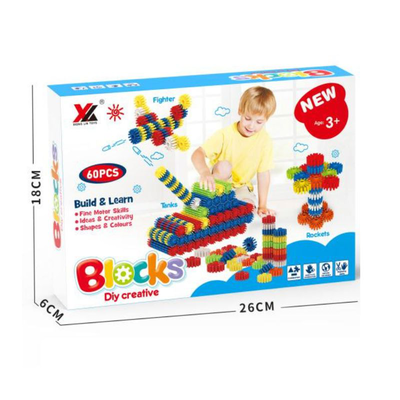 60pcs puzzle gear blocks, , medium