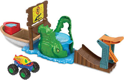 Hot wheels monster trucks color shifter swamp chomp hgv14 4y+, , medium