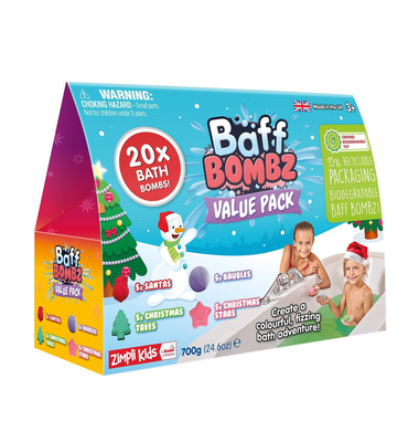 Zimpli kids christmas baff bombz - 20 bath pack, , medium