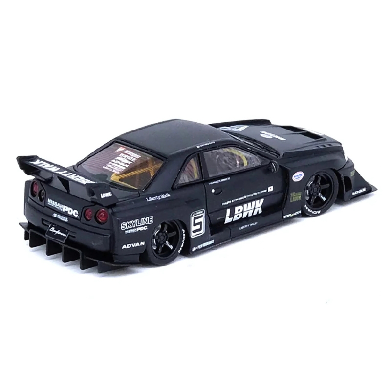 Inno models 1/64 *resin* nissan skyline *lbwk* er34 super silhouette, matt black, , medium image number null