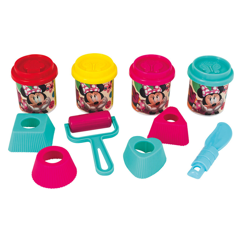 Product image: As dough minnie bucket with 4 pots - 3d caps and 8 tools 200gr for ages 3+ 03571 (1pc random selection), , medium-null
