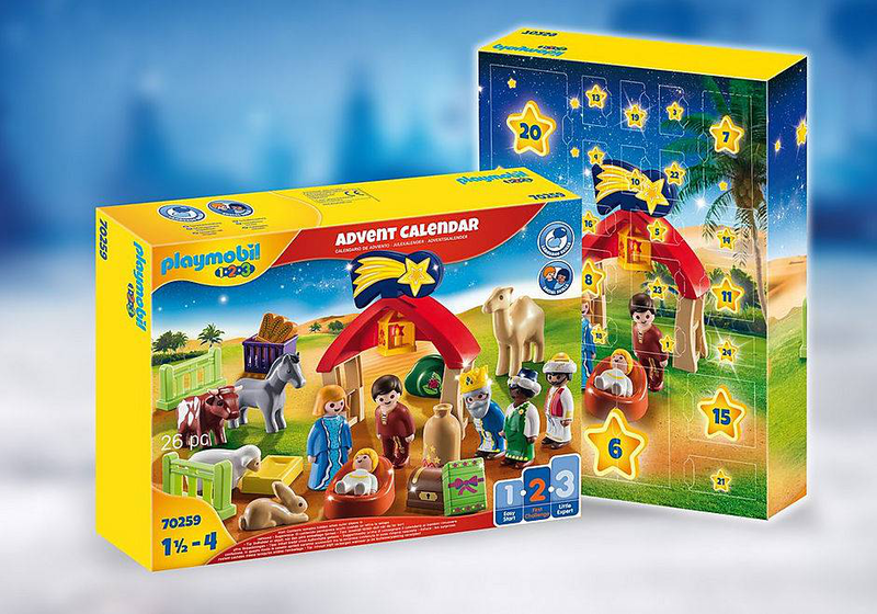 Playmobil 70259 -  1.2.3 christmas manger advent calendar, , medium image number null