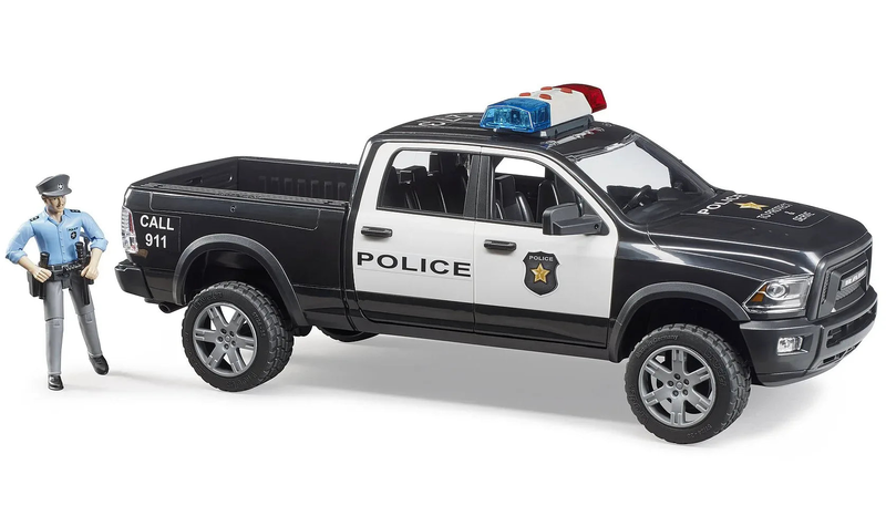 Bruder ram 2500 police pick-up truck with police officer, , medium-null