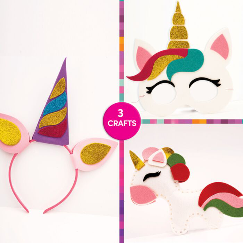 As craft unicorn with 3 shapes diy 3y+, , medium image number null