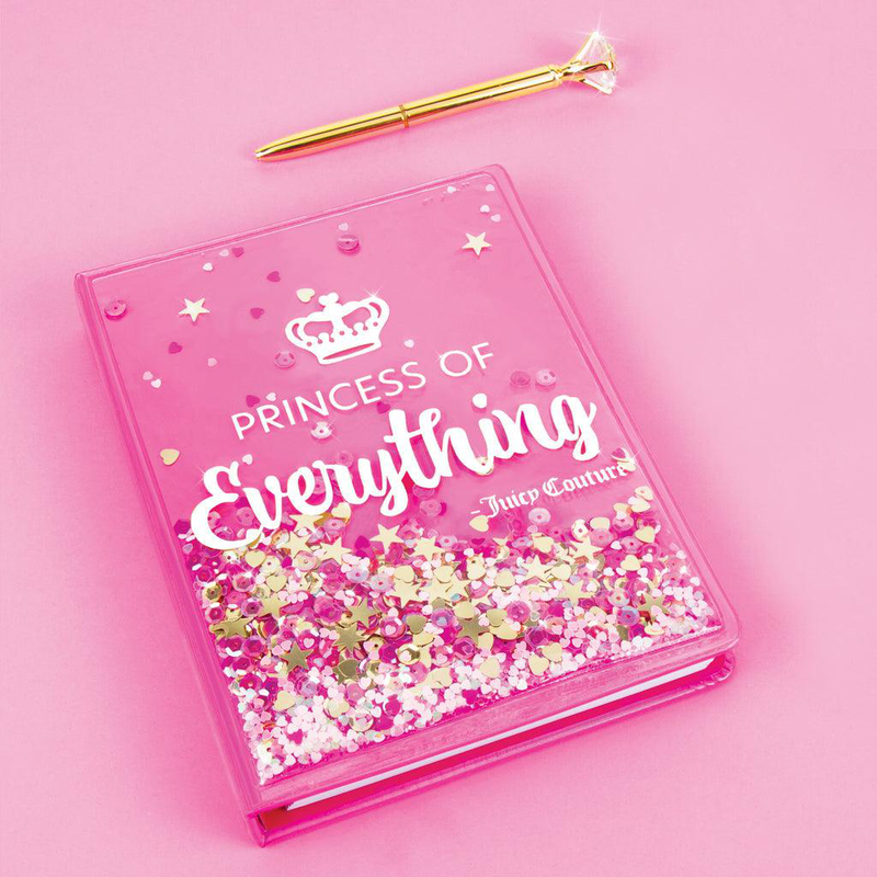 Make it real Juicy Couture glitter journal and pen, , medium-null
