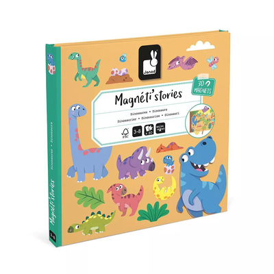 Janod dinosaurs magnetic stories for ages 3+ 30pcs, , medium