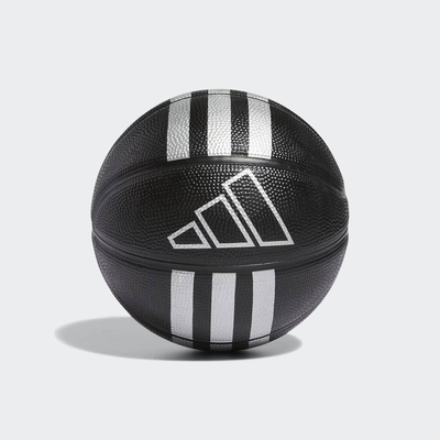 3stripes rubber basketball, Black, medium