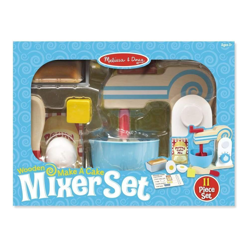 Melissa & doug wooden make-a-cake mixer set, , medium-null