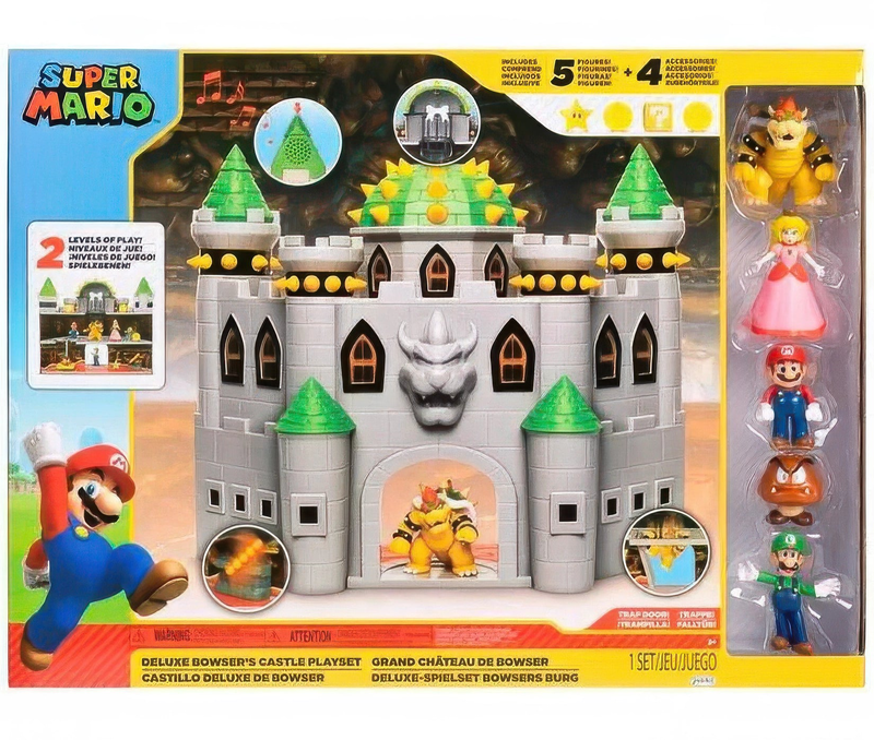 Product image: Super mario bros deluxe bowser's castle playset, , medium-null