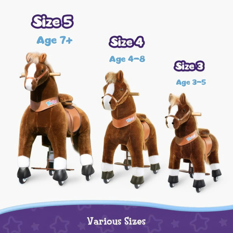 Ponycycle mechanically walking ride-on - brown horse - age 7+ years, , medium-null