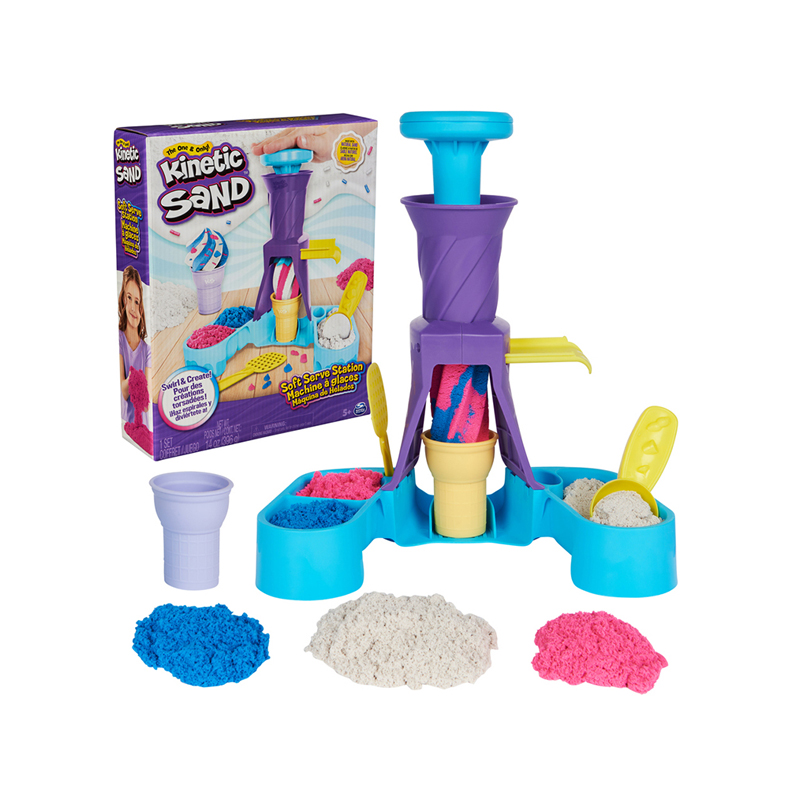 Kinetic sand, soft serve station with 396g of play sand, , medium-null