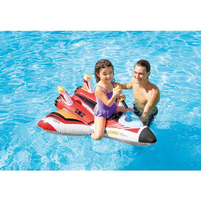 Ride on 46x46'' water gun plane, Red, medium