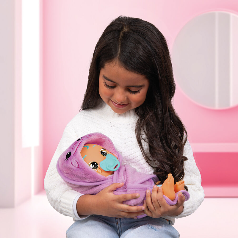 Cry babies newborn bath time doll, , medium-null