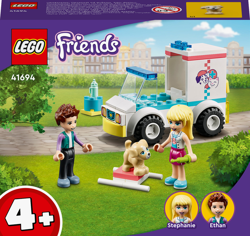 Lego friends pet clinic ambulance 41694 for ages 4+ 54pcs, , medium-null