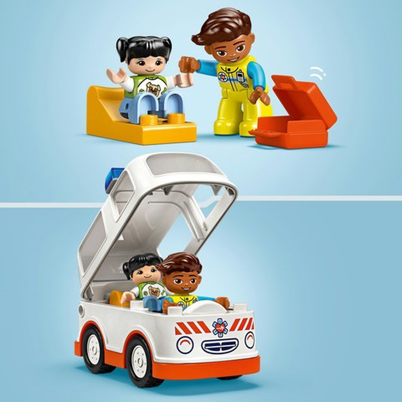 Lego duplo ambulance & driver 19pcs 2y+ 10447, , medium-null