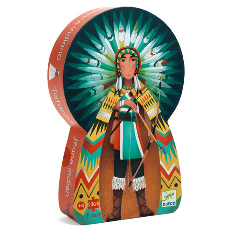 Product image: Djeco silhouette puzzles tatanka, young indian, , medium-null