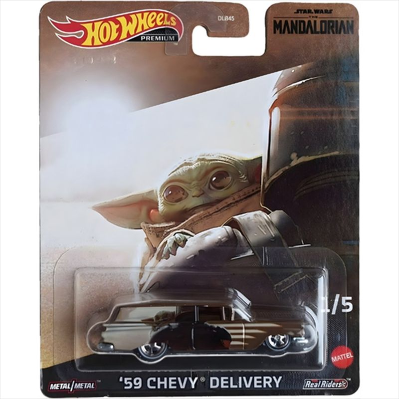 Hotwheels 1/64 premium star wars 59 chevy delivery grogu 1/5, , medium-null