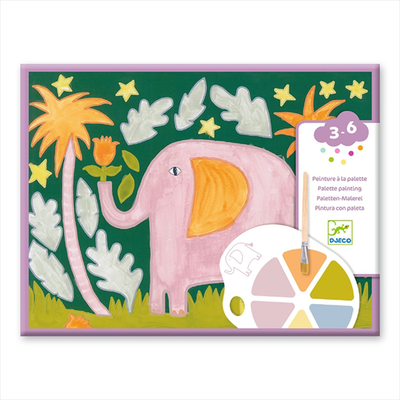 Palette painting - wild animals, , medium