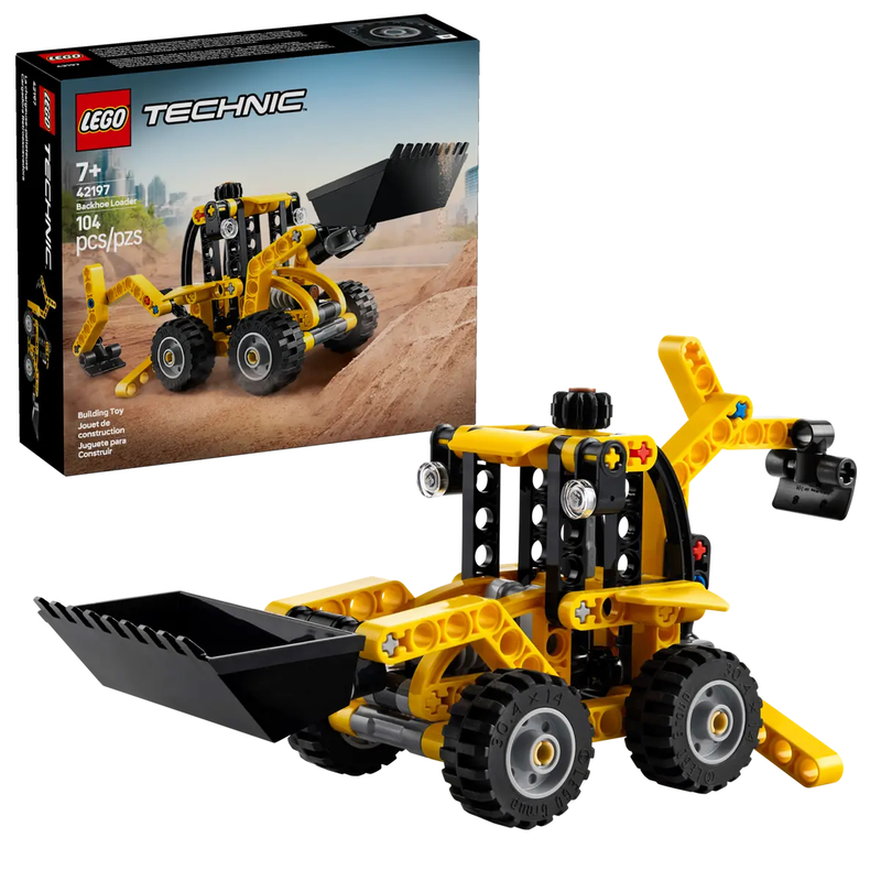 Lego technic backhoe loader 42197 for ages 7+ 104pcs, , medium-null