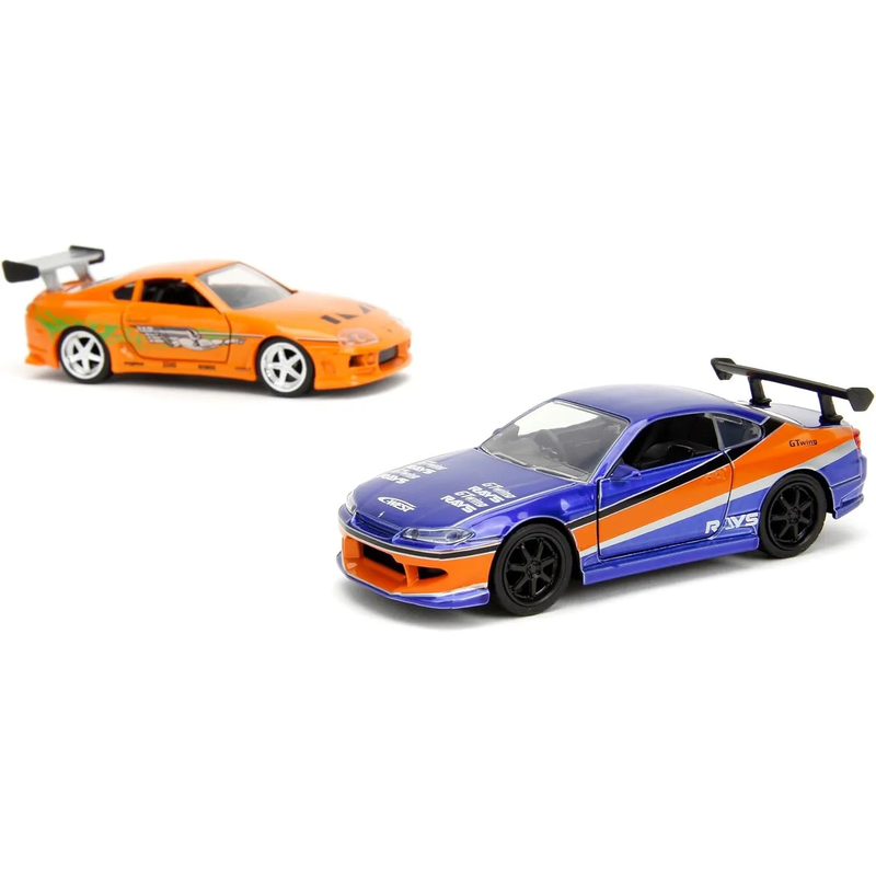 Product image: Jada toys 1:32 han nissan silvia s15 & brian toyota supra – fast & furious twin pack 253202017, , medium-null