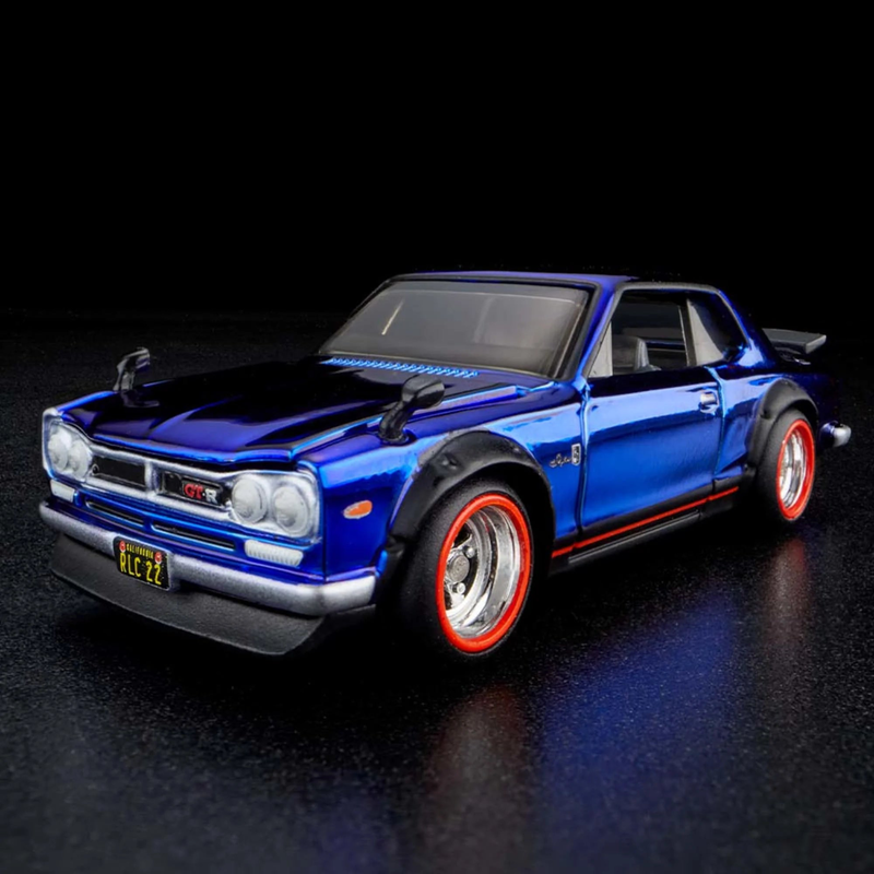 Product image: Hot wheels 1:64 2022 rlc membership ’72 nissan skyline h/t 2000 gt-r – spectraflame race team blue hgk84 die-cast model, , medium-null