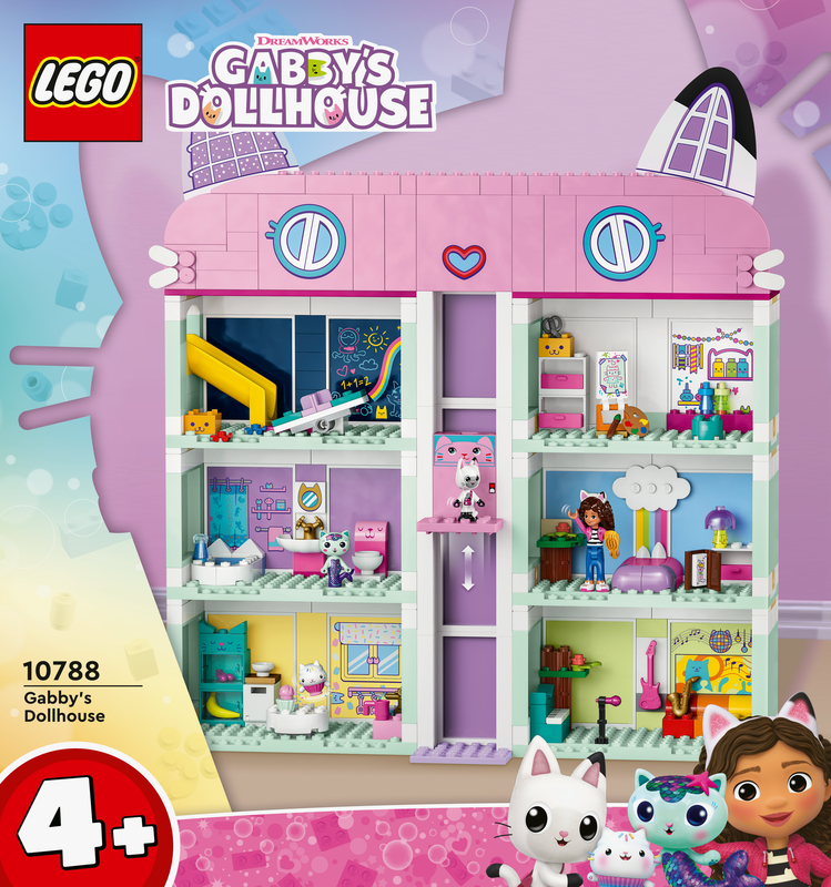 Lego gabby's dollhouse 10788 for ages 4+ 498pcs, , medium-null
