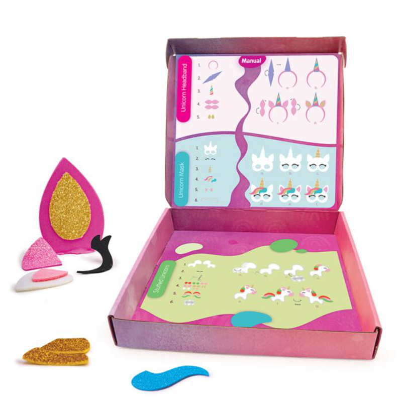 As craft unicorn with 3 shapes diy 3y+, , medium image number null