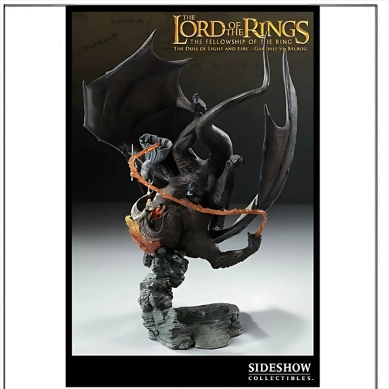Gandalf vs balrog lord of the rings diorama duel light  fire sideshow #0745/1000, , medium-null