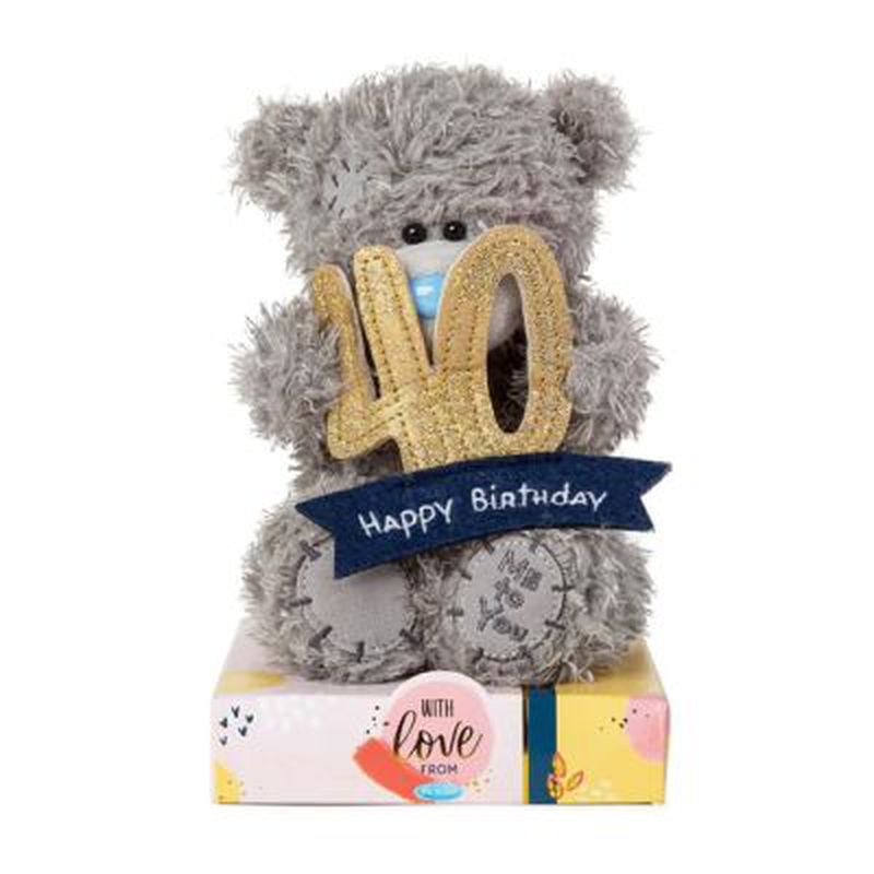 Me to you- tatty teddy 40th birthday bear holding a 40 balloon, , medium-null