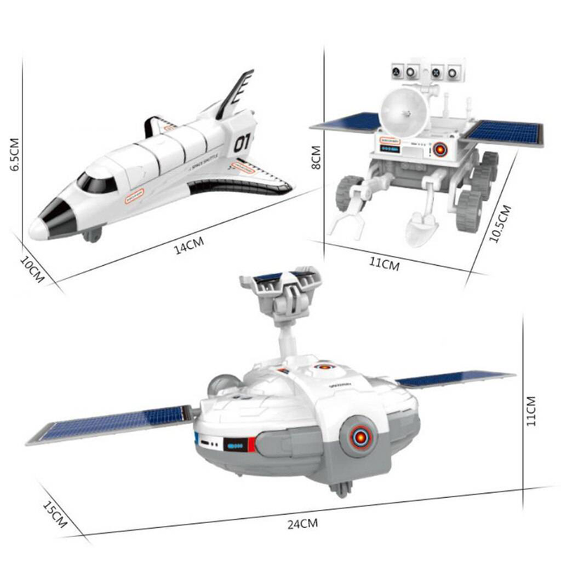 Product image: Solar three in one 'space shuttle-moon buggy-space station', , medium-null