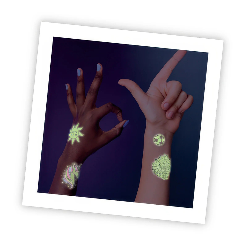 Product image: Be teens glow-in-the-dark temporary tattoos - set of 75, , medium-null