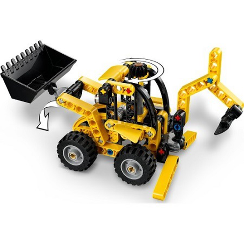 Lego technic backhoe loader 104pcs 7y+ 42197, , medium-null