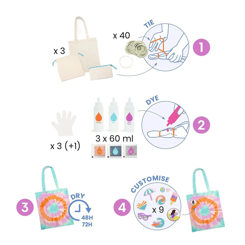 Product image: Diy 3 tie-dye accessories to create, , medium-null