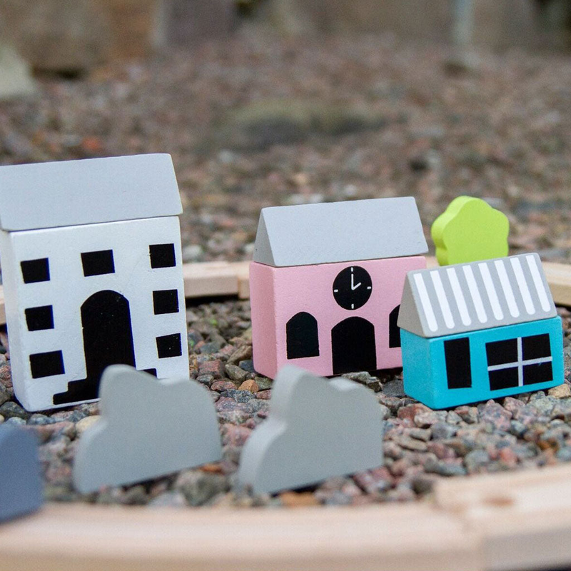 Wooden train set, , medium-null