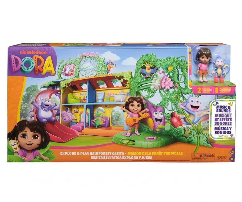 Nickelodeon dora explore & play rainforest casita playset, , medium-null