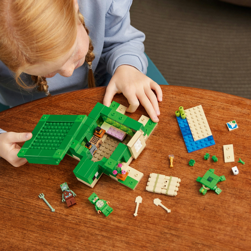 Lego minecraft the turtle beach house 21254 for ages 8+ 234pcs, , medium-null