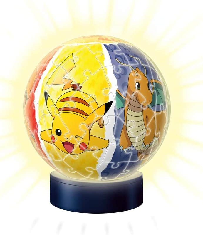 Night light puzzle ball pokémon 3d puzzle 72pcs, , medium-null